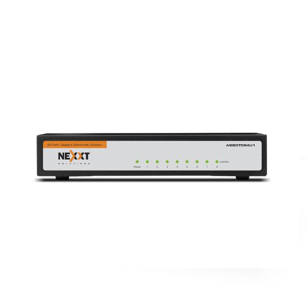 Picture of Nexxt ASBDT084U1 Axis 800 8-Port 1000Mbps Metal Gigabit Ethernet Switch