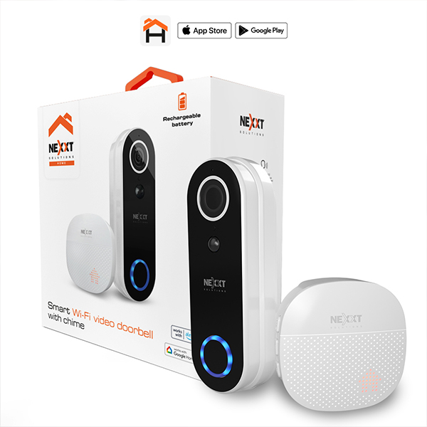 NHC-D100 Smart Home 1080P Wi-Fi Video Doorbell, White