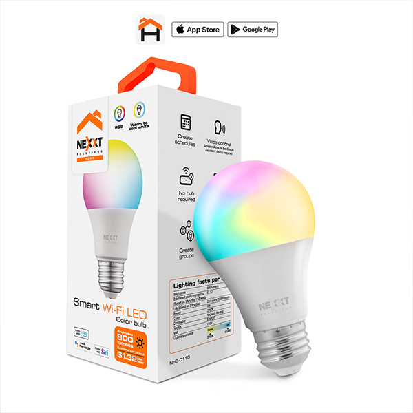 NHB-C110 100V Smart Home Indoor Wi-Fi RGB & White LED Light Bulb