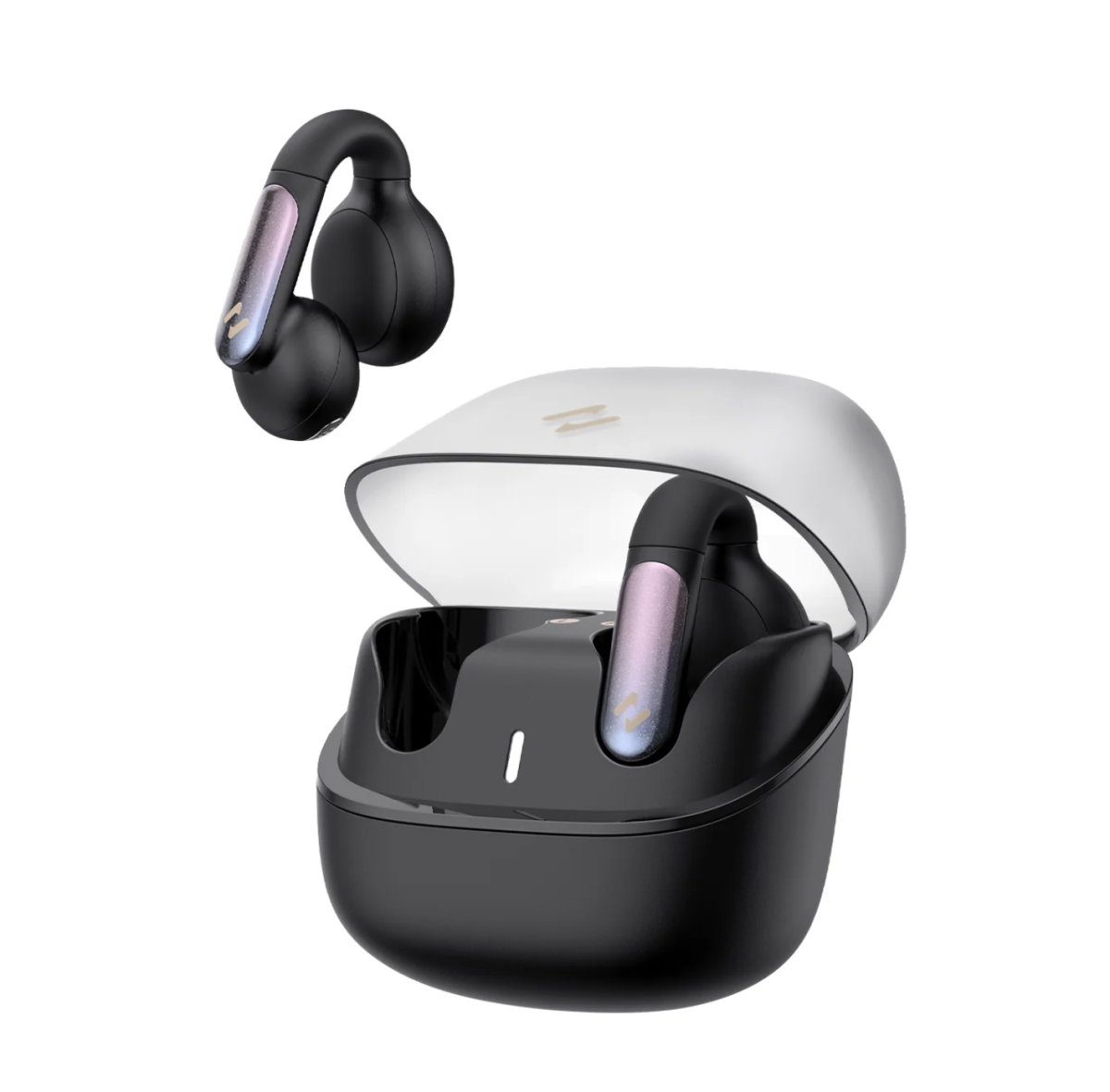 Picture of MATSUDA x HAVIT MAT-HAVTW980-BLK Havit Open-Ear Clip Headphones Earbuds with Mic Black&#44; Bluetooth&#44; Fast Charging&#44; 6.5 HRS Playtime&#44; Compatible with iPhone & Android