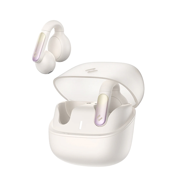Picture of MATSUDA x HAVIT MAT-HAVTW980-CRM Havit Open-Ear Clip Headphones Earbuds with Mic Beige&#44; Bluetooth&#44; Fast Charging&#44; 6.5 HRS Playtime&#44; Compatible with iPhone & Android