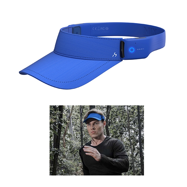 Picture of MATSUDA x HAKII MAT-HAKMIXV-BLU Hakii Open Ear Bluetooth Headphones with Mic Blue Visor&#44; IPX5 sweatproof Fast Charging&#44; 8HRS Playtime&#44; Compatible with iPhone & Android
