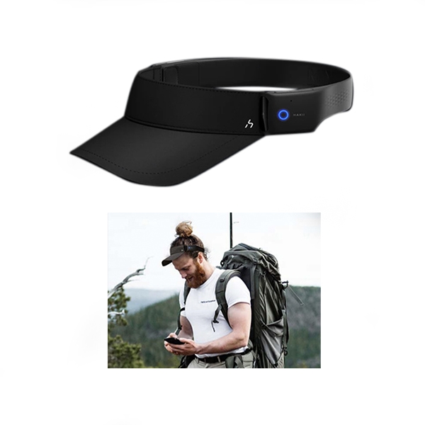 Picture of MATSUDA x HAKII MAT-HAKMIXV-BLK Hakii Open Ear Bluetooth Headphones with Mic Black Visor&#44; IPX5 sweatproof Fast Charging&#44; 8HRS Playtime&#44; Compatible with iPhone & Android