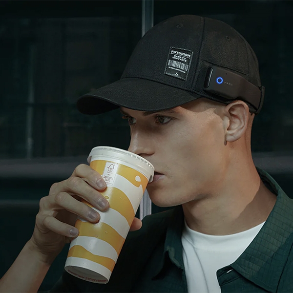 Picture of MATSUDA x HAKII MAT-HAKMIXC-BLK Hakii Open Ear Bluetooth Headphones with Mic Black Cap&#44; IPX5 sweatproof Fast Charging&#44; 8HRS Playtime&#44; Compatible with iPhone & Android