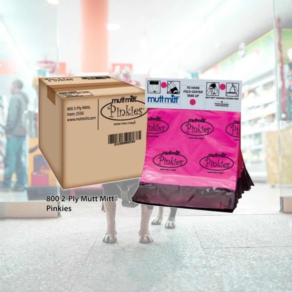 Picture of Mutt Mitt 2556 9 x 13.25 in. Hood Doggie Waste Bags- 2 Ply Breast Cancer Awareness Pinkies - 800 per Case
