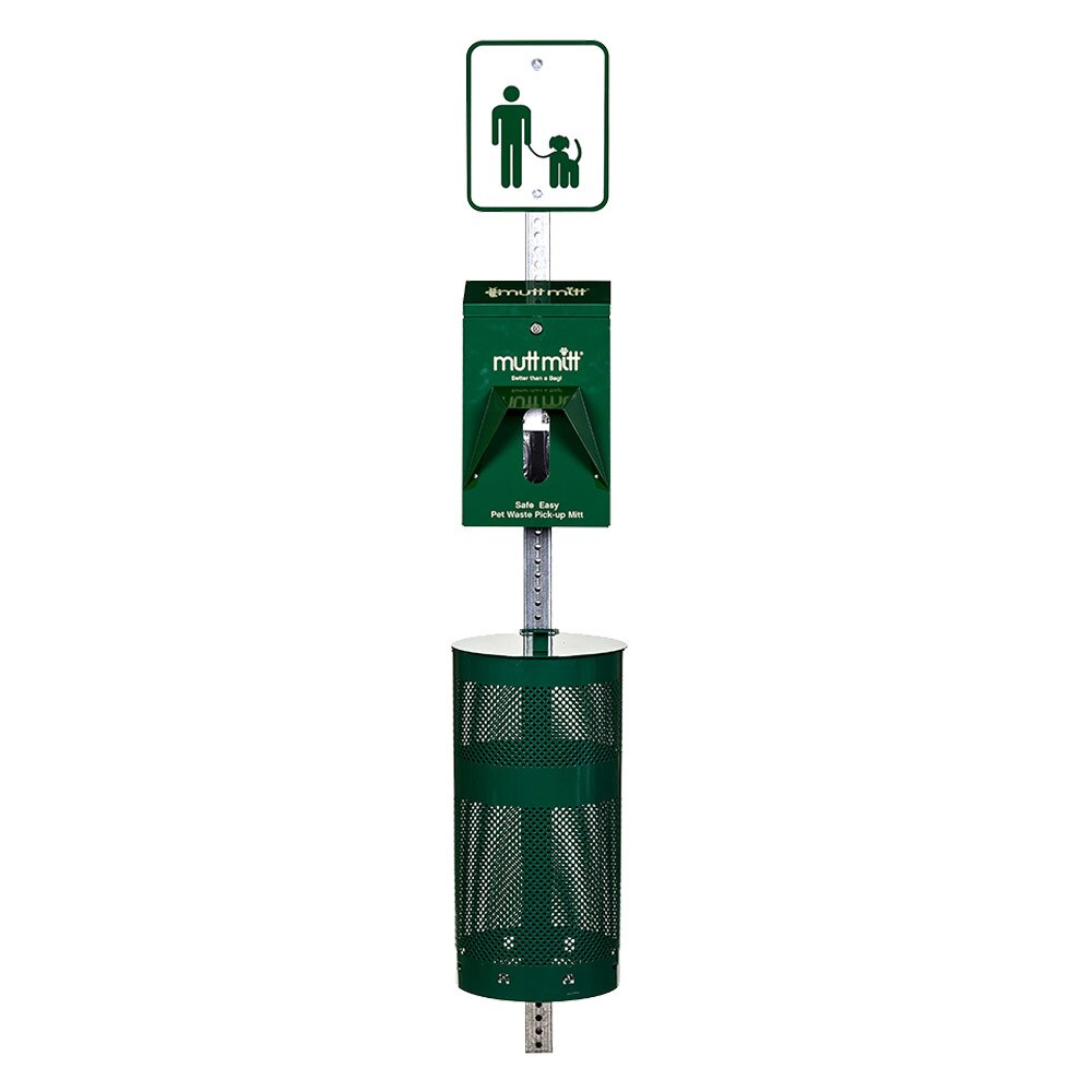 1004 Dog Waste Complete Station 2-Ply, Green