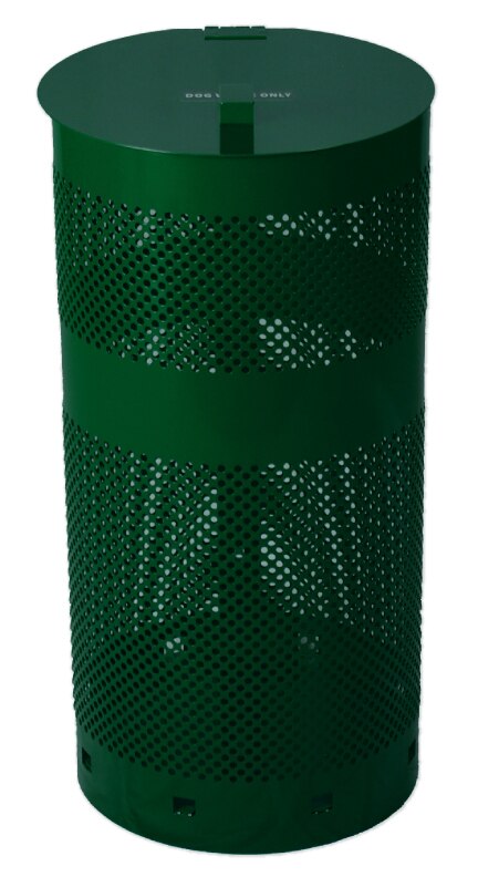 2800 Waste Can with Lid, Green