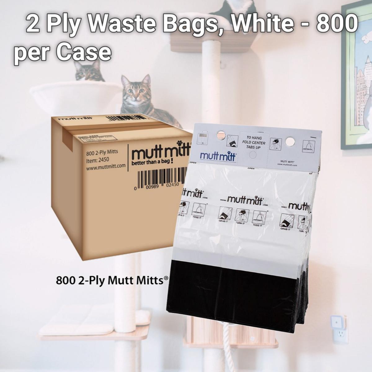 Picture of Mutt Mitt 2450 2 Ply Waste Bags, White - 800 per Case