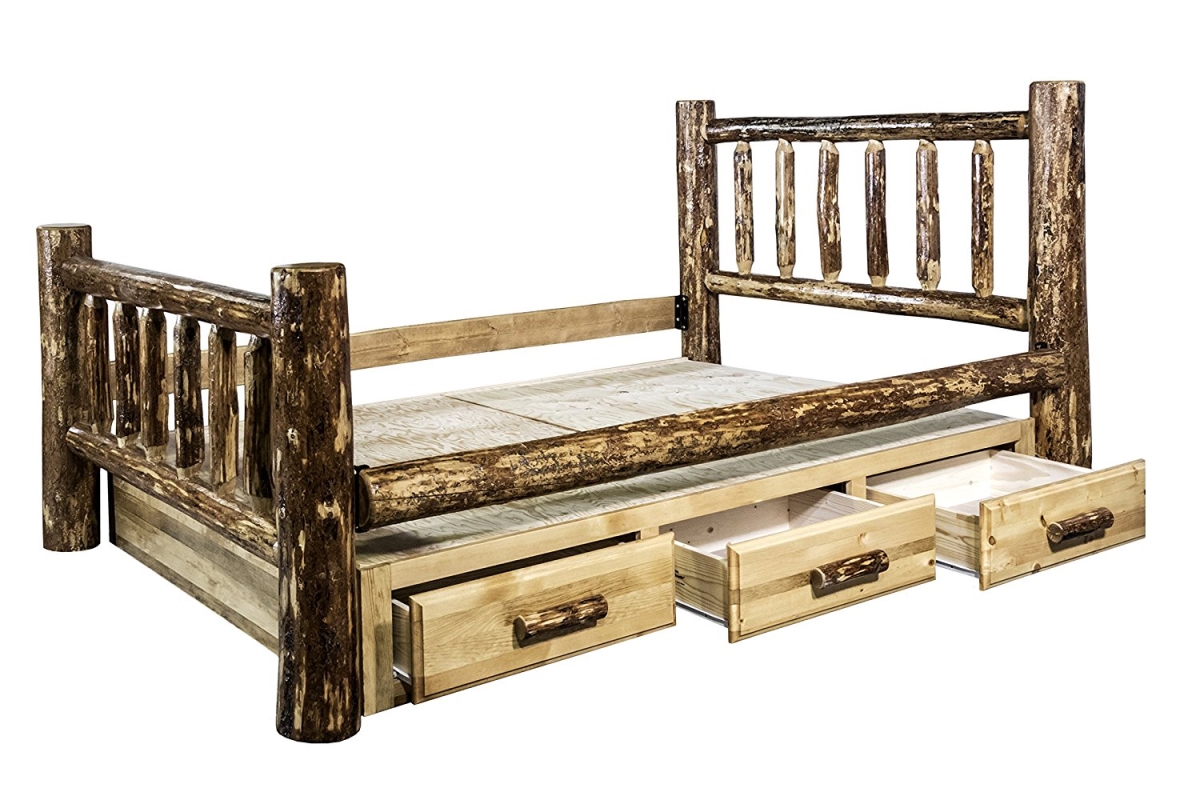 Picture of Montana Woodworks MWGCSBF Glacier Country Collection Full Bed with Storage