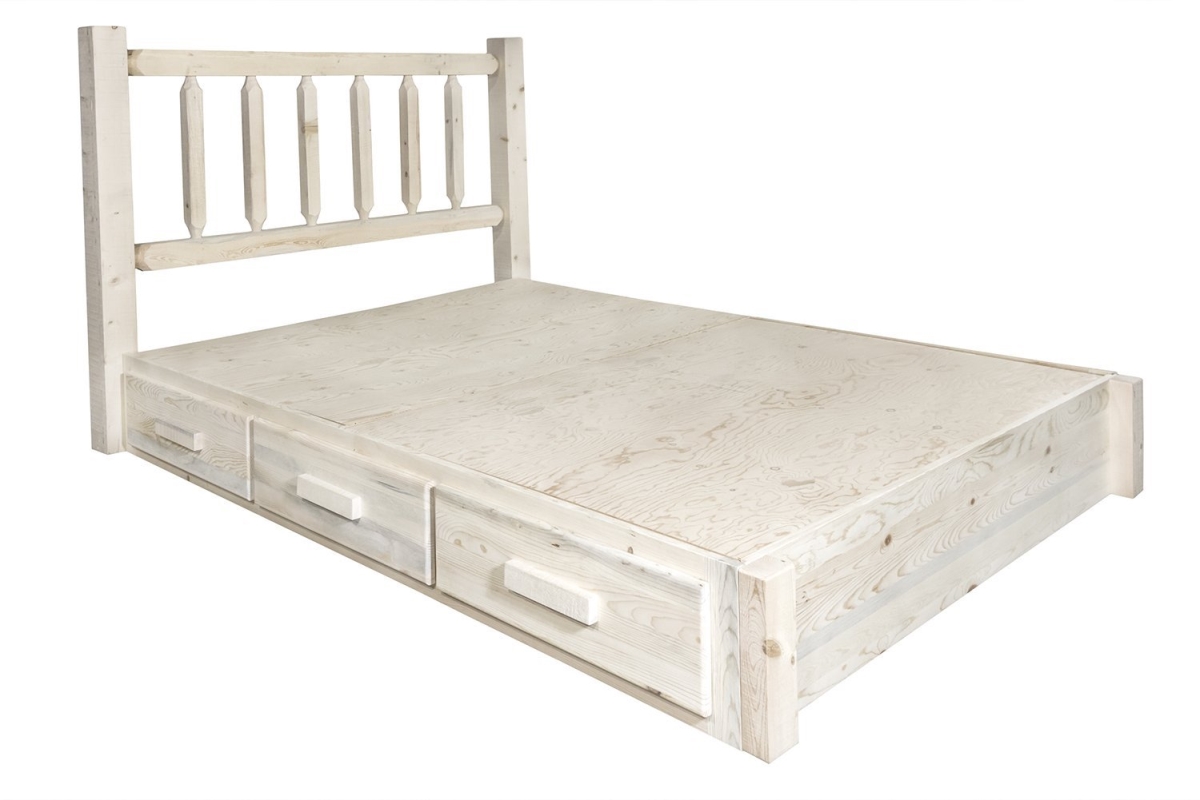 Picture of Montana Woodworks MWHCSBPT Homestead Collection Twin Platform Bed with Storage, Ready to Finish