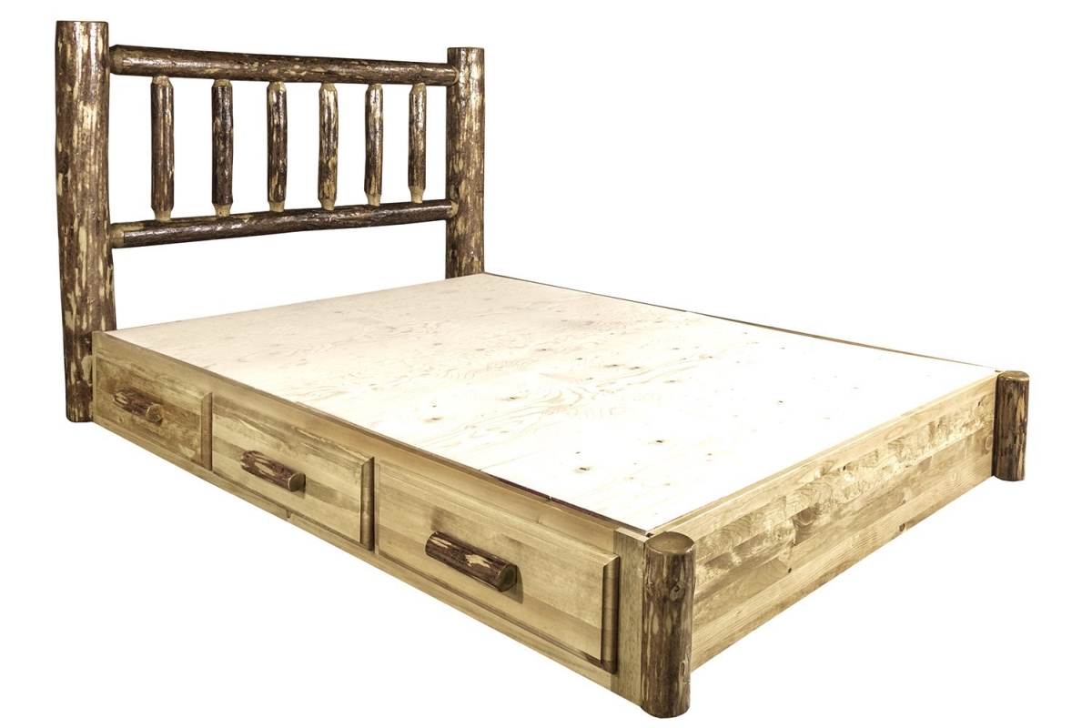 Picture of Montana Woodworks MWGCSBPF Glacier Country Collection Full Platform Bed with Storage