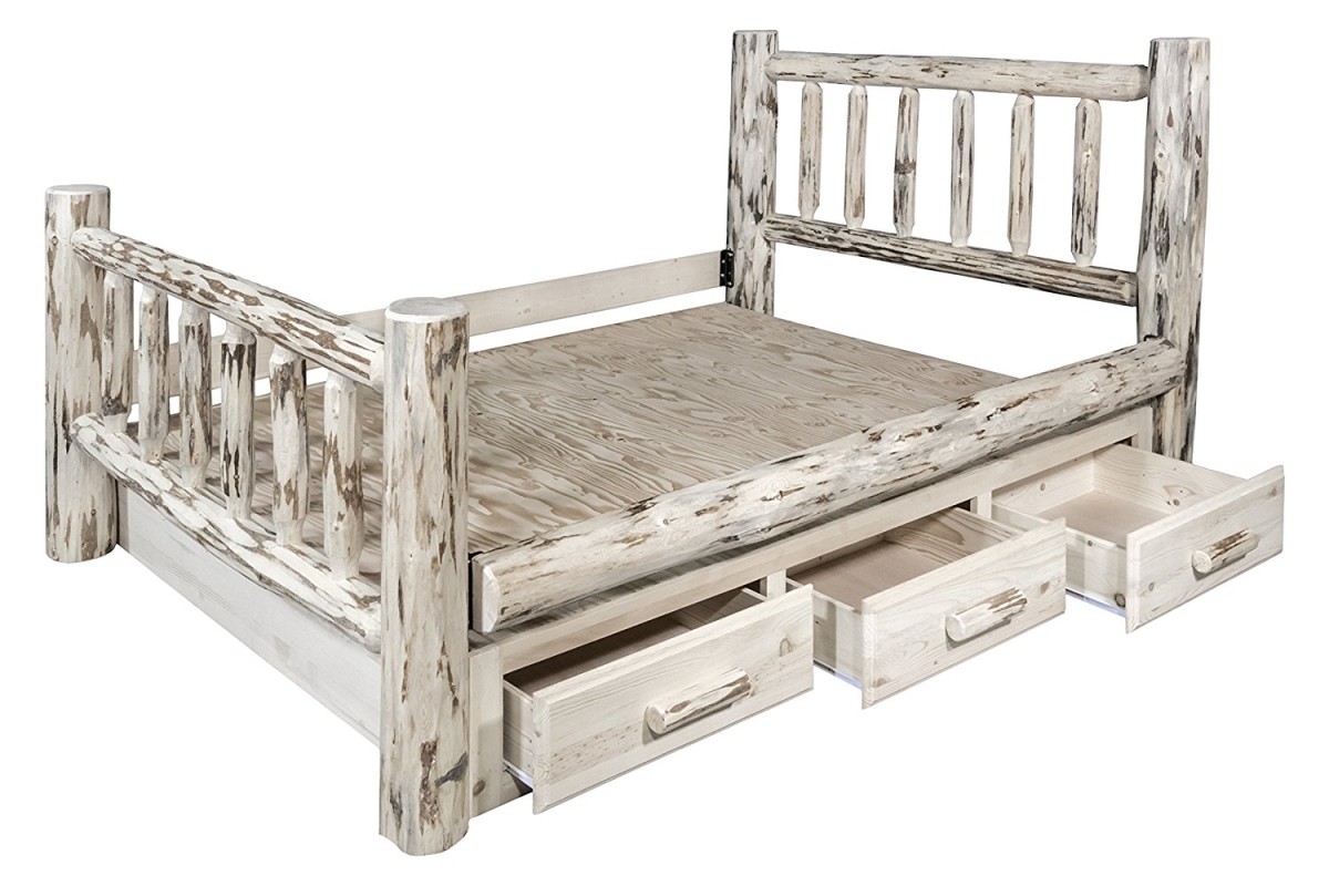 Picture of Montana Woodworks MWSBFV Montana Collection Full Bed with Storage, Clear Lacquer Finish