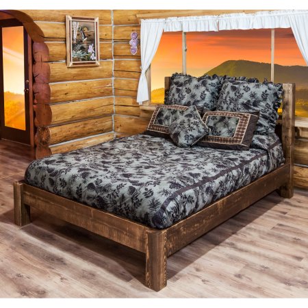 Picture of Montana Woodworks MWHCSBPTSL Homestead Collection Twin Platform Bed with Storage, Stain & Lacquer Finish