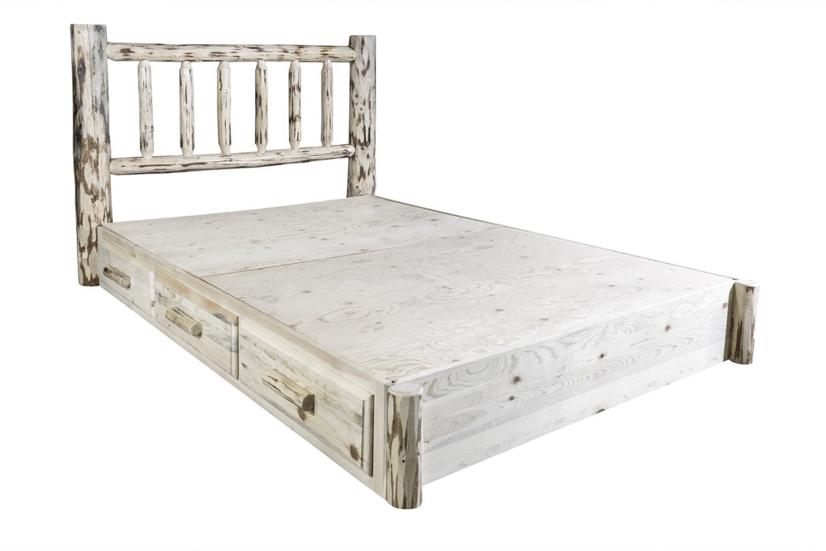 Picture of Montana Woodworks MWSBPT Montana Collection Twin Platform Bed with Storage, Ready to Finish