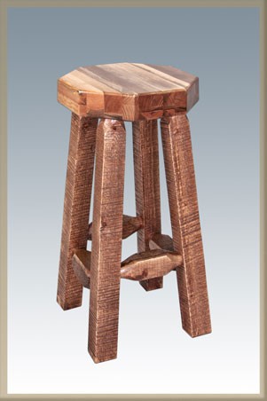Picture of Montana Woodworks MWHCBNSL24 Homestead Collection Counter Height Backless Barstool&#44; Stain & Lacquer