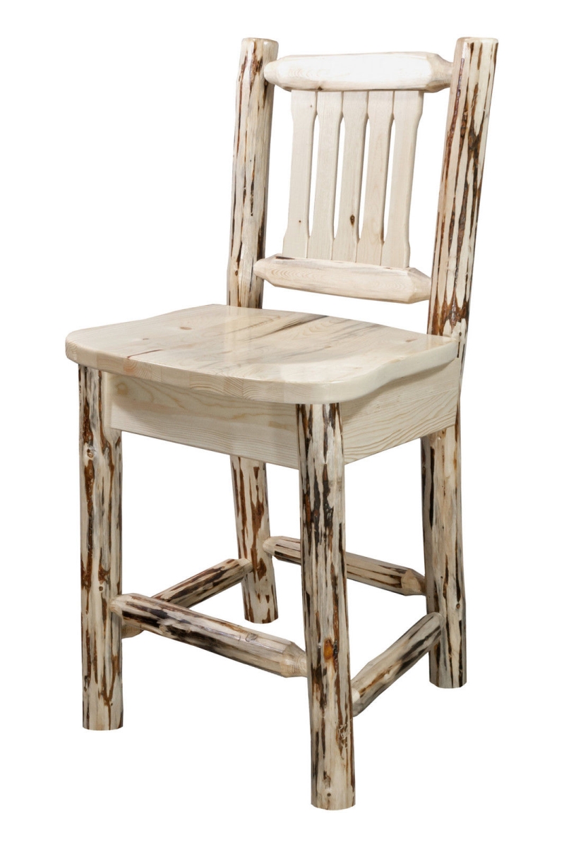 Picture of Montana Woodworks MWBSWNR24 Montana Collection Counter Height Barstool with Back