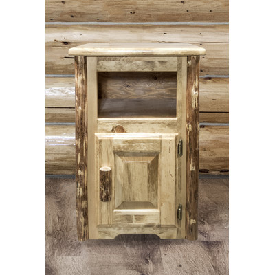 Picture of Montana Woodworks MWGCETSTDOR Glacier Country End Table with Door Right Hinged, Stained & Lacquered