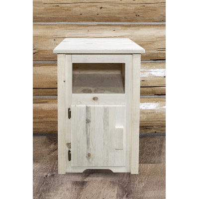 Picture of Montana Woodworks MWHCETSTDOL Homestead End Table with Door Left Hinged, Ready Finish