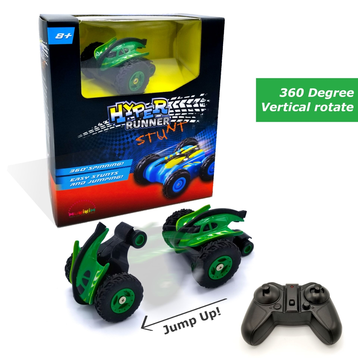 Picture of Hyper Runner MUK-777-611 Remote Control Race Car for Stunt&#44; Green