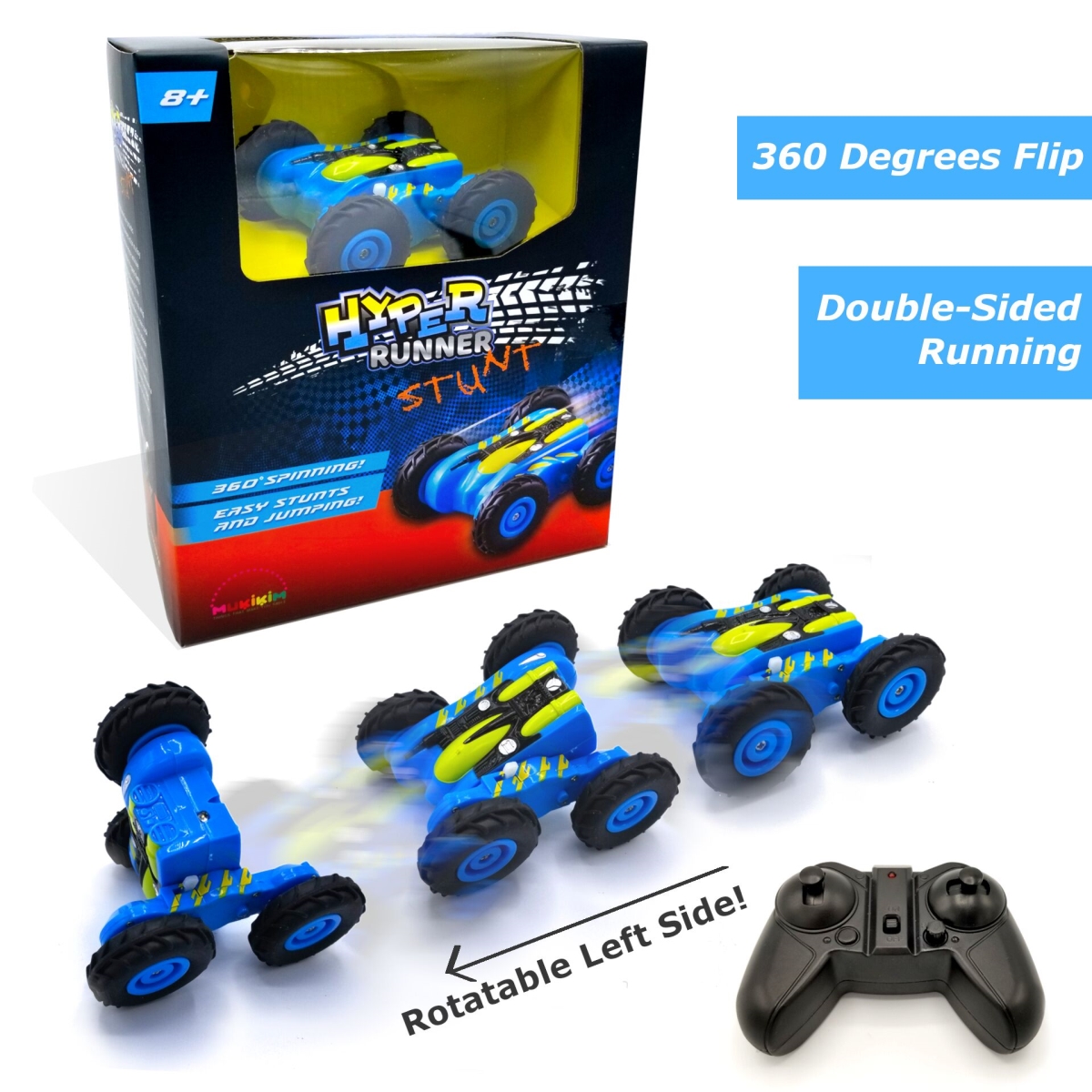 Picture of Hyper Runner MUK-777-606 Remote Control Race Car Stunt&#44; Blue