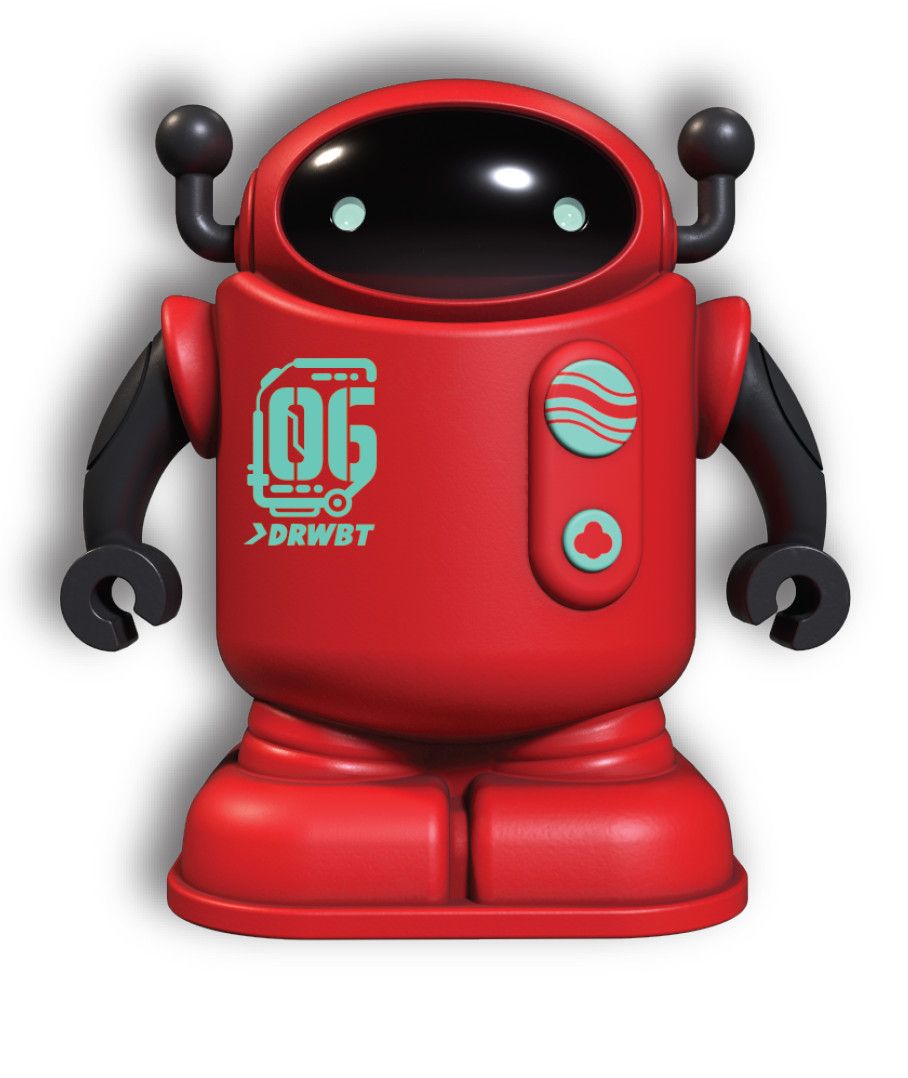 Picture of Mukikim MUK-DB11 Tracerbot Mini Inductive Robot Toy - Red