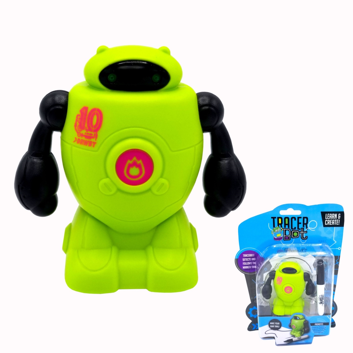 Picture of Mukikim MUK-DB21 Tracerbot Mini Inductive Robot Toy - Green