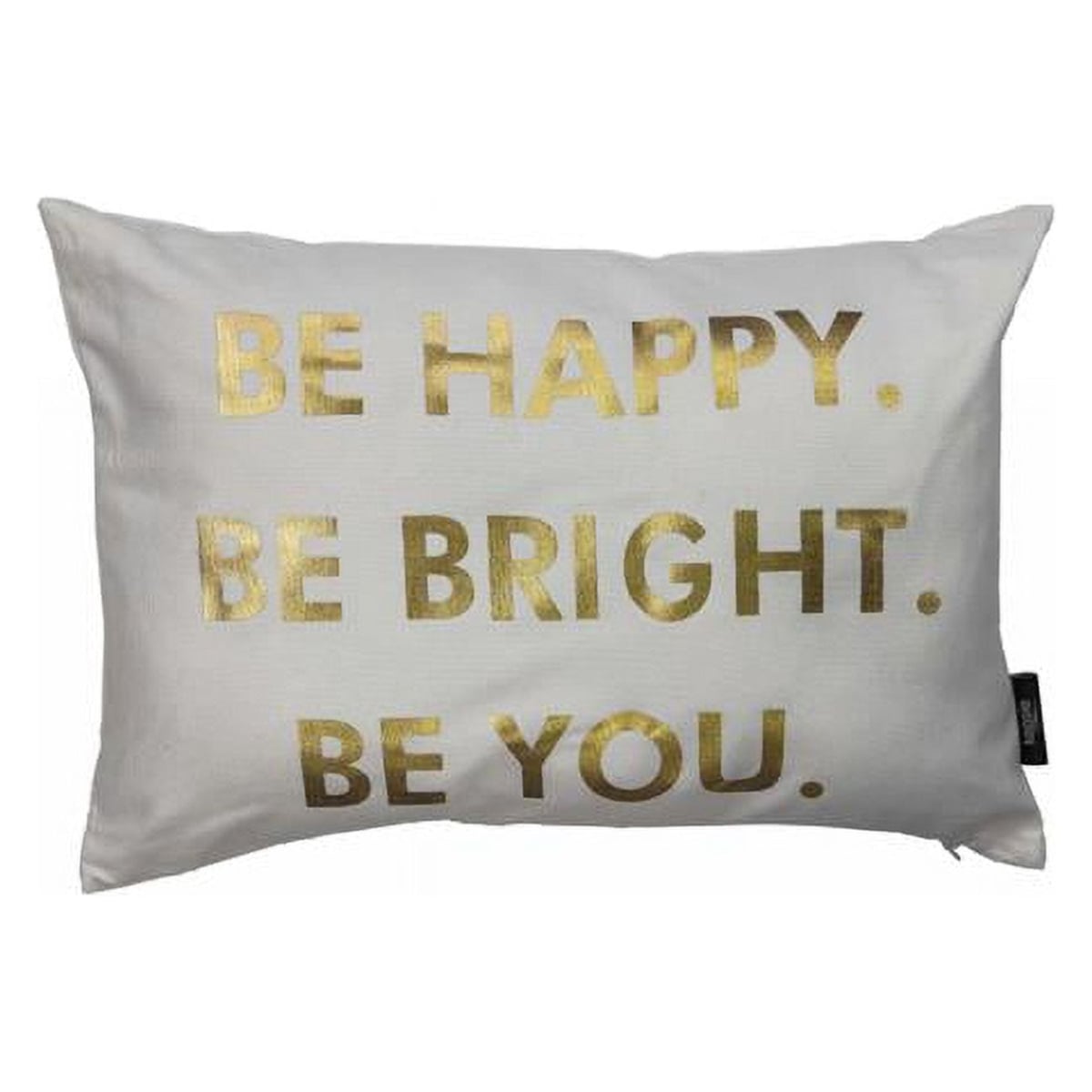 ALDW1-48 -11180 Metallic Cotton Blend Decorative Throw Pillow Cushion Cover Case - 20 x 20 in. - White & Gold
