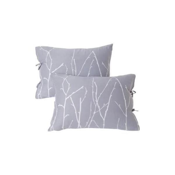 VICKI 5408 Vicki Standard Pillow Sham with 300 Thread Count - Silver & Black - Pack of 12
