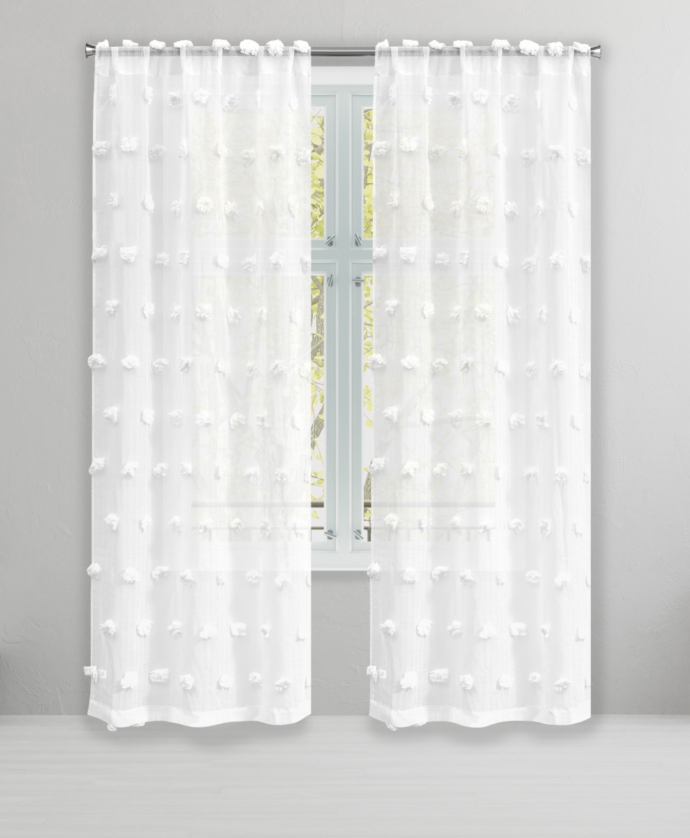 TRRWH-12 -16907 84 in. Trudy Window Curtain Panel Pair - White