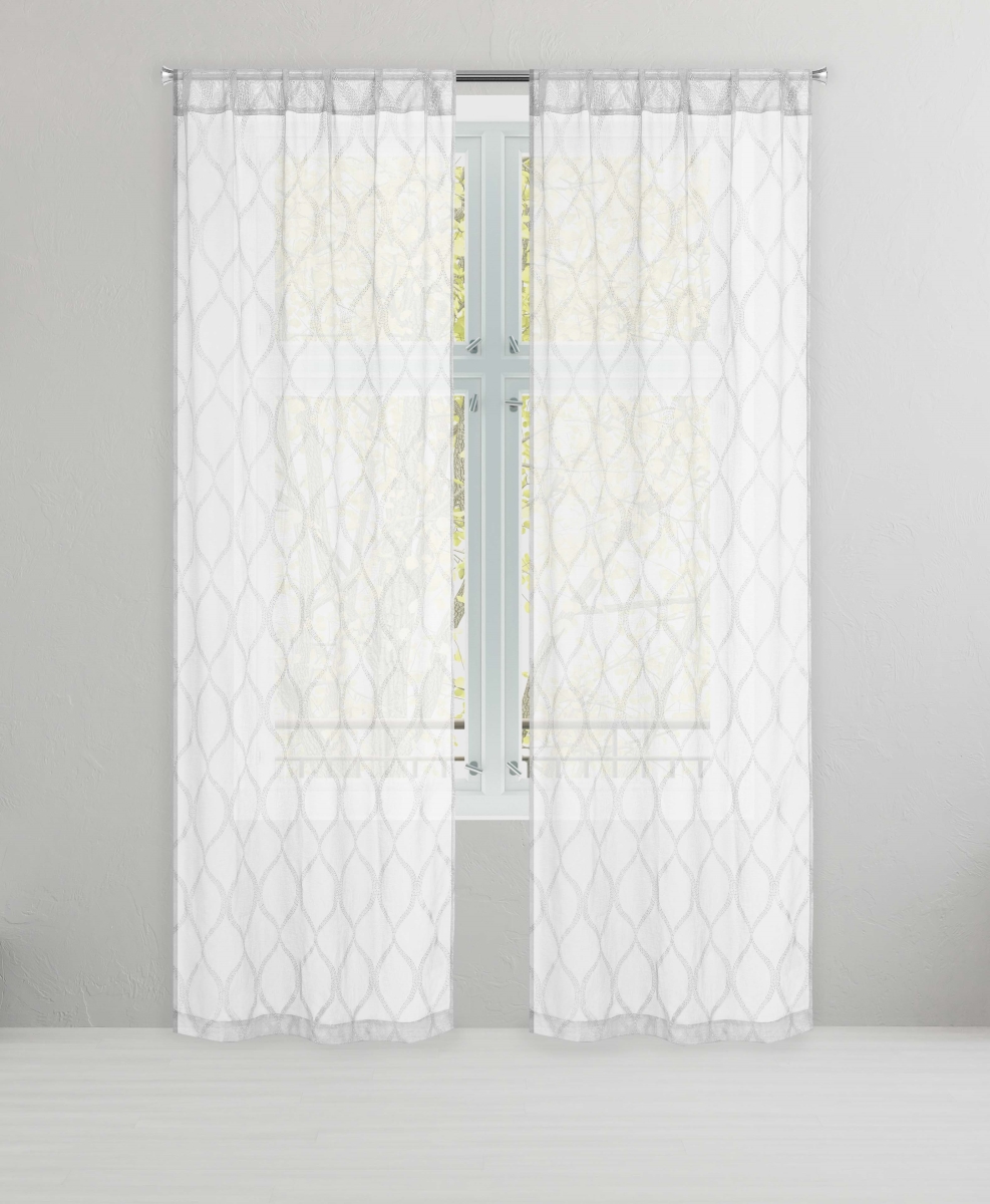 WIRWH-12 -17139 84 in. Wilma Window Curtain Panel Pair - White