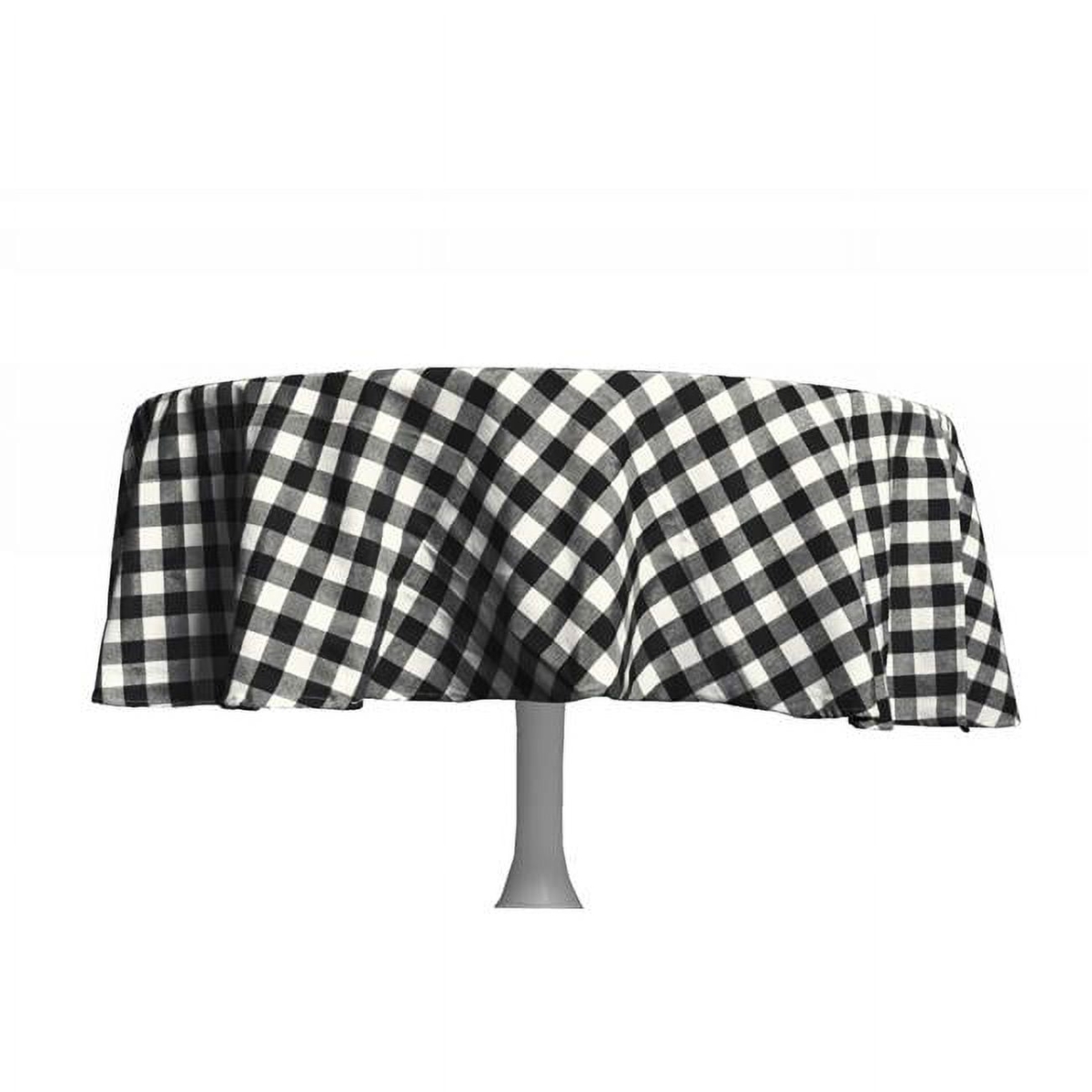 KITBK-12 -15848 Buffalo Plaid Gingham Checkered Tablecloth Linens for Kitchen Home Decor - 54 x 54 in. - Black