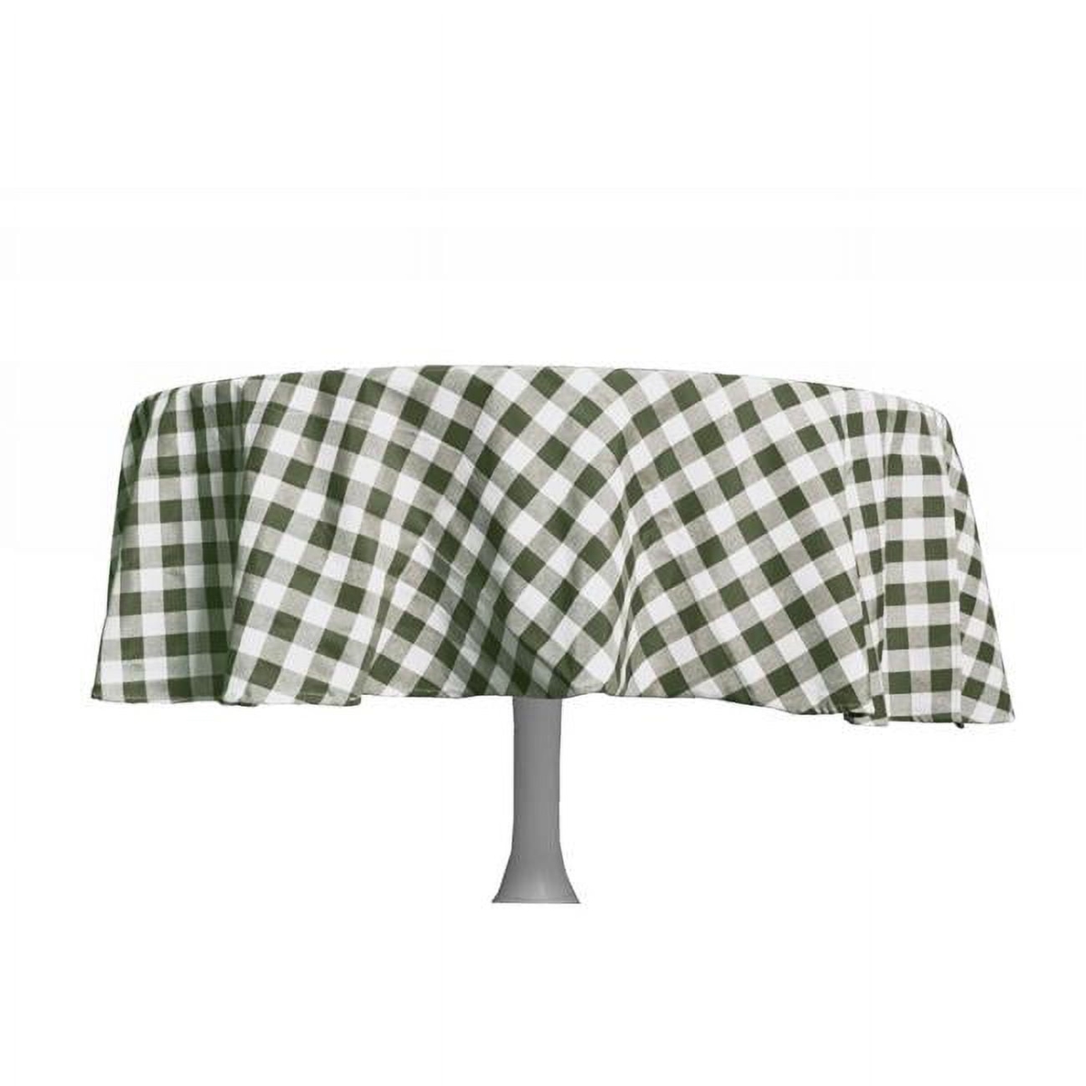KINGSTON 12348D-12 Buffalo Plaid Gingham Checkered Tablecloth Linens for Kitchen Home Decor - 58 x 84 in. - Sage Green