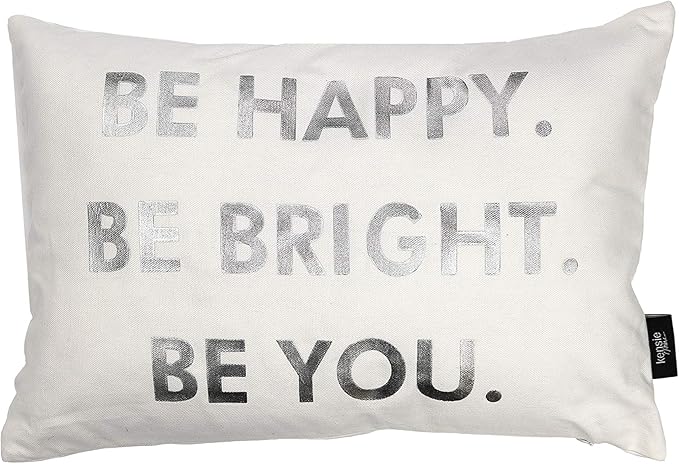 ALDW1-48 -11181 Metallic Cotton Blend Decorative Throw Pillow Cushion Cover Case - 20 x 20 in. - White & Silver