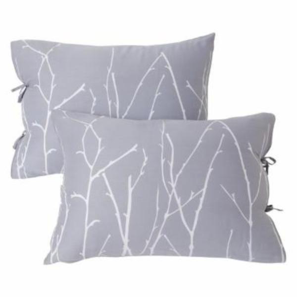 VICKI 5412 Vicki Pillow Sham with 300 Thread Count Left - Silver & Black - King Size - Pack of 12