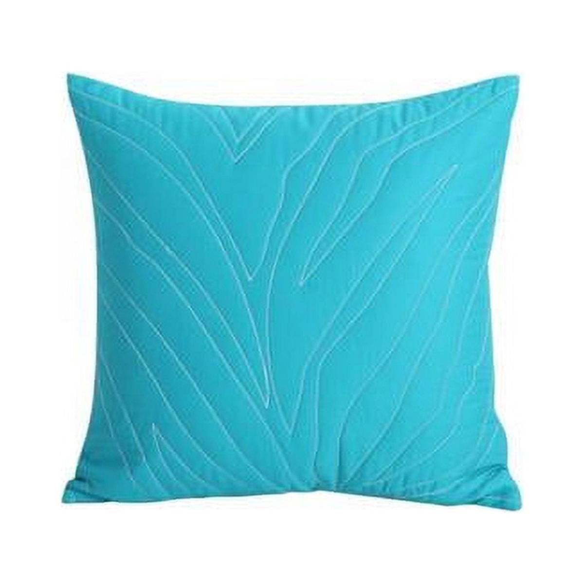 KARA 5710 Embroidered Floral Leaf Decorative Throw Pillow Cushion Cover Case - 20 x 20 in. - Blue