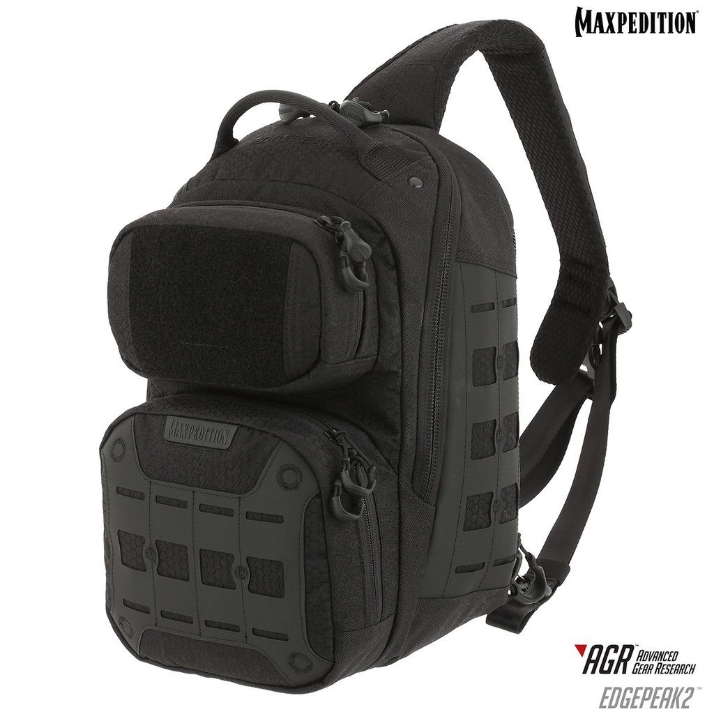 Picture of Maxpedition EDP2BLK Edgepeak v2.0 Sling Backpack Bag&#44; Black