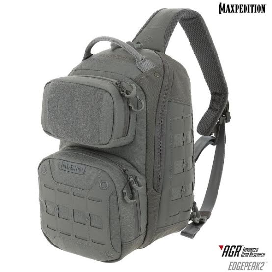 Picture of Maxpedition EDP2GRY Edgepeak v2.0 Sling Backpack Bag, Gray