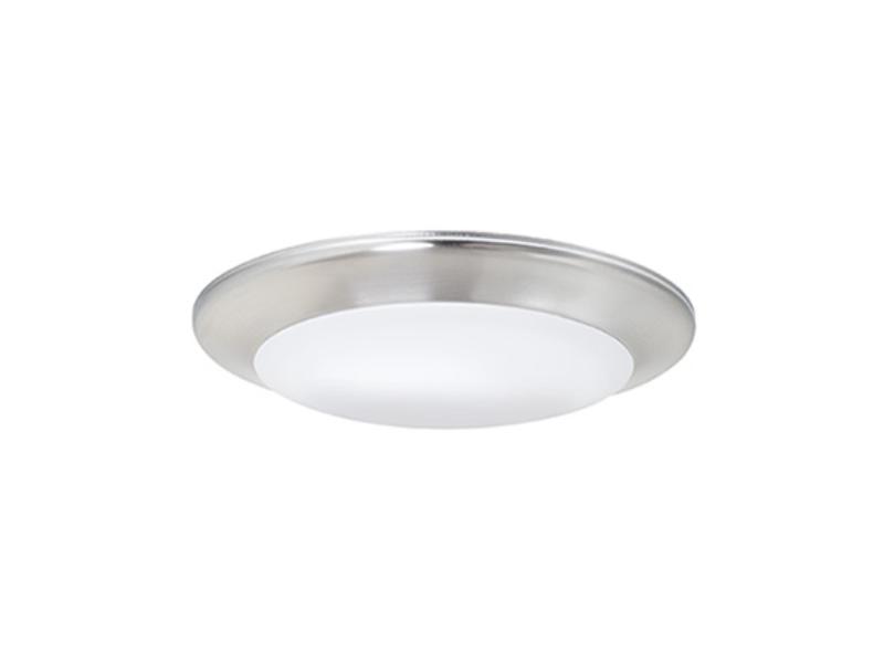 LED-SM6DL-BN 6 in. Dimmable LED Disc Light with Wet Location - Brush Nickel & White Opal Diffuser - 3000K