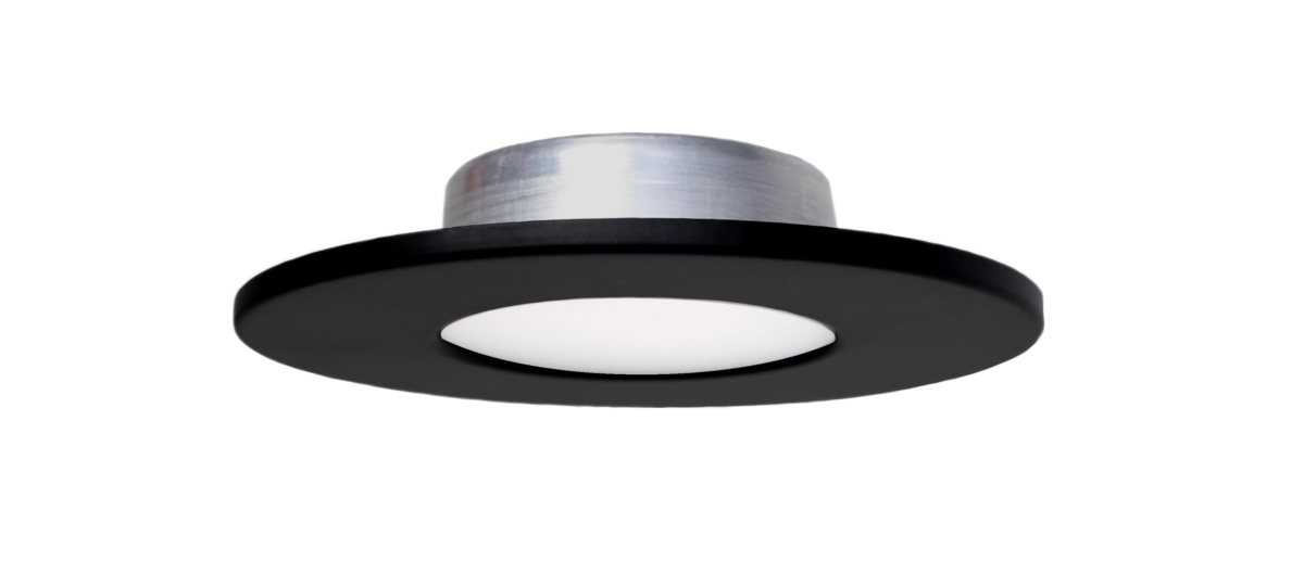 LED-RT55DL-BLK 5 in. 12W 120V LED Dimmable Downlight - Black & White Diffuser