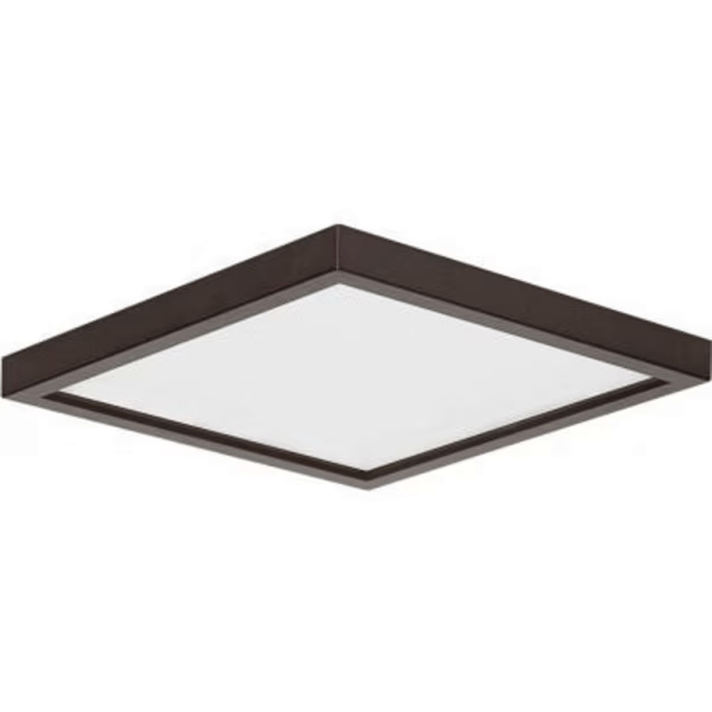 LED-SM63DL-BZ 5.5 in. LED Edge Dimmable Square Light - Bronze & White Diffuser - 3000K