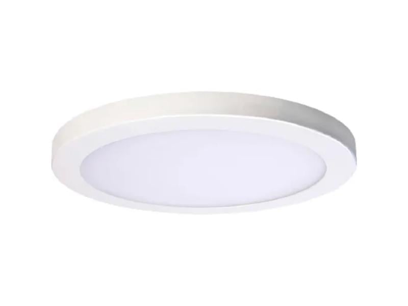 LED-SM15DL-WT-W 15 in. 40W 120V Round Platter LED Flush Mount Light, White - 3000K