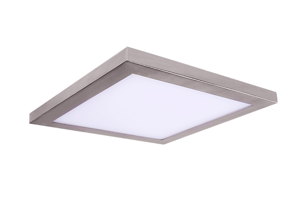 LED-SMAN9DL-BN 9 in. LED Square Durable Metal Construction Dimmable Downlight for 3 in. or 4 in. J-Box, Brush Nickel & White Diffuser - 3000K
