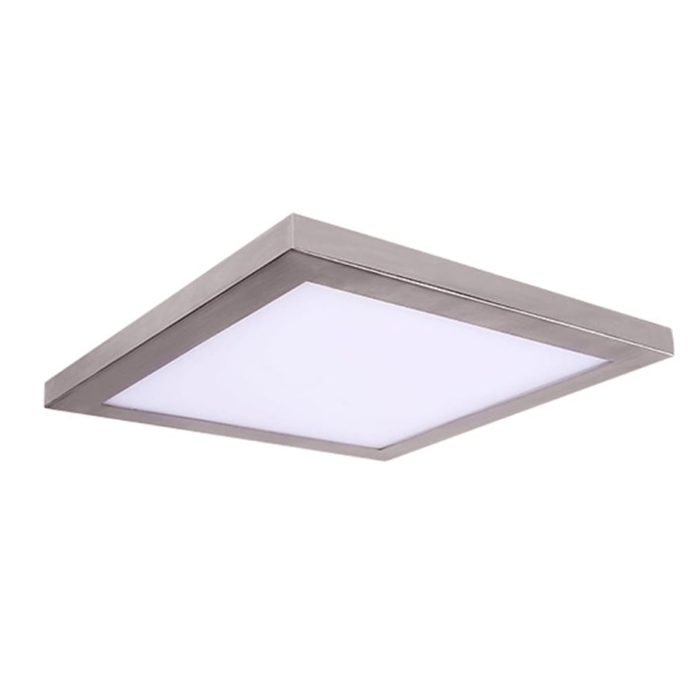LED-SM10DL-BN 10 in. LED Square Durable Metal Construction Dimmable Downlight for 3 in. or 4 in. J-Box, Brush Nickel & White Diffuser - 3000K