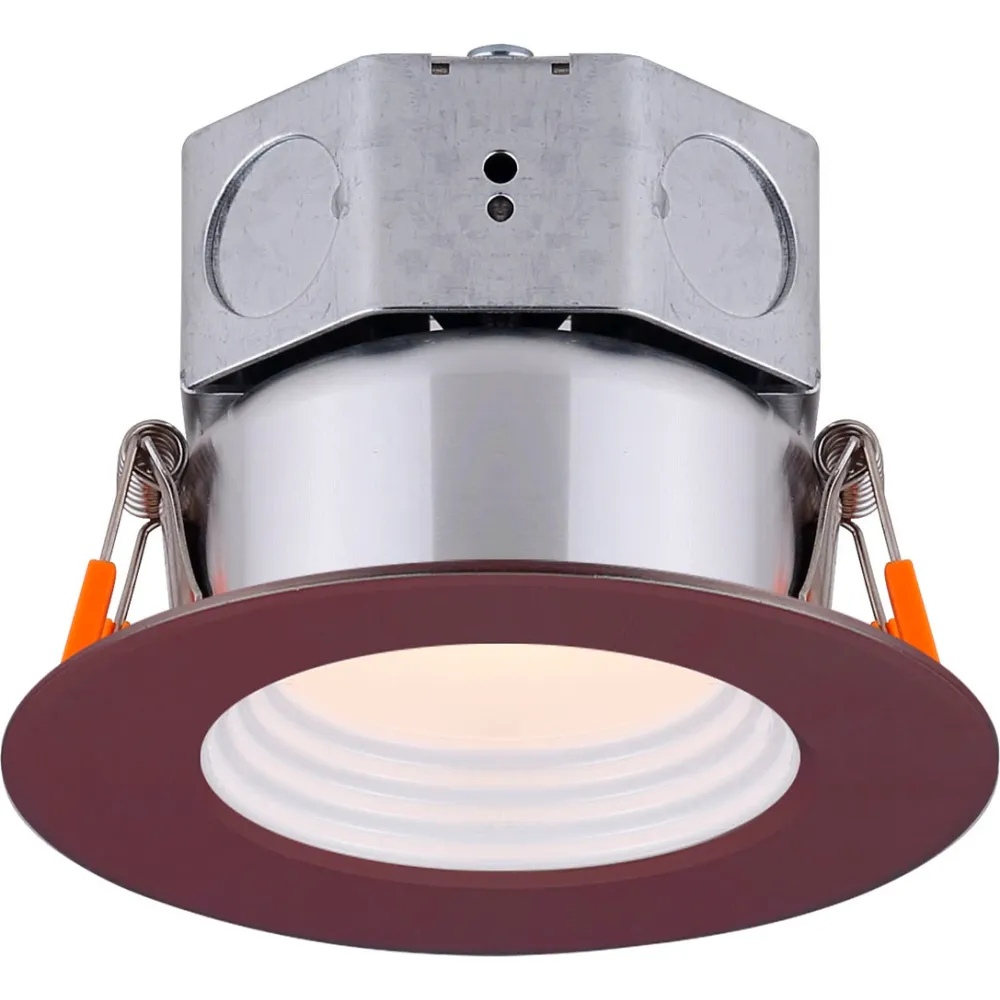 LED-BR3P-BZ 3 in. 6W 120V Round LED Baffle Recess Down Light, Bronze - 3000K