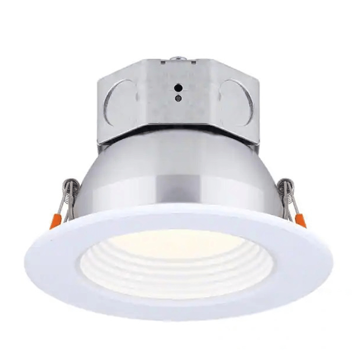 LED-BR4P-WT 4 in. LED Baffle Light with Self-Junction Box, White Diffuser - 3000K