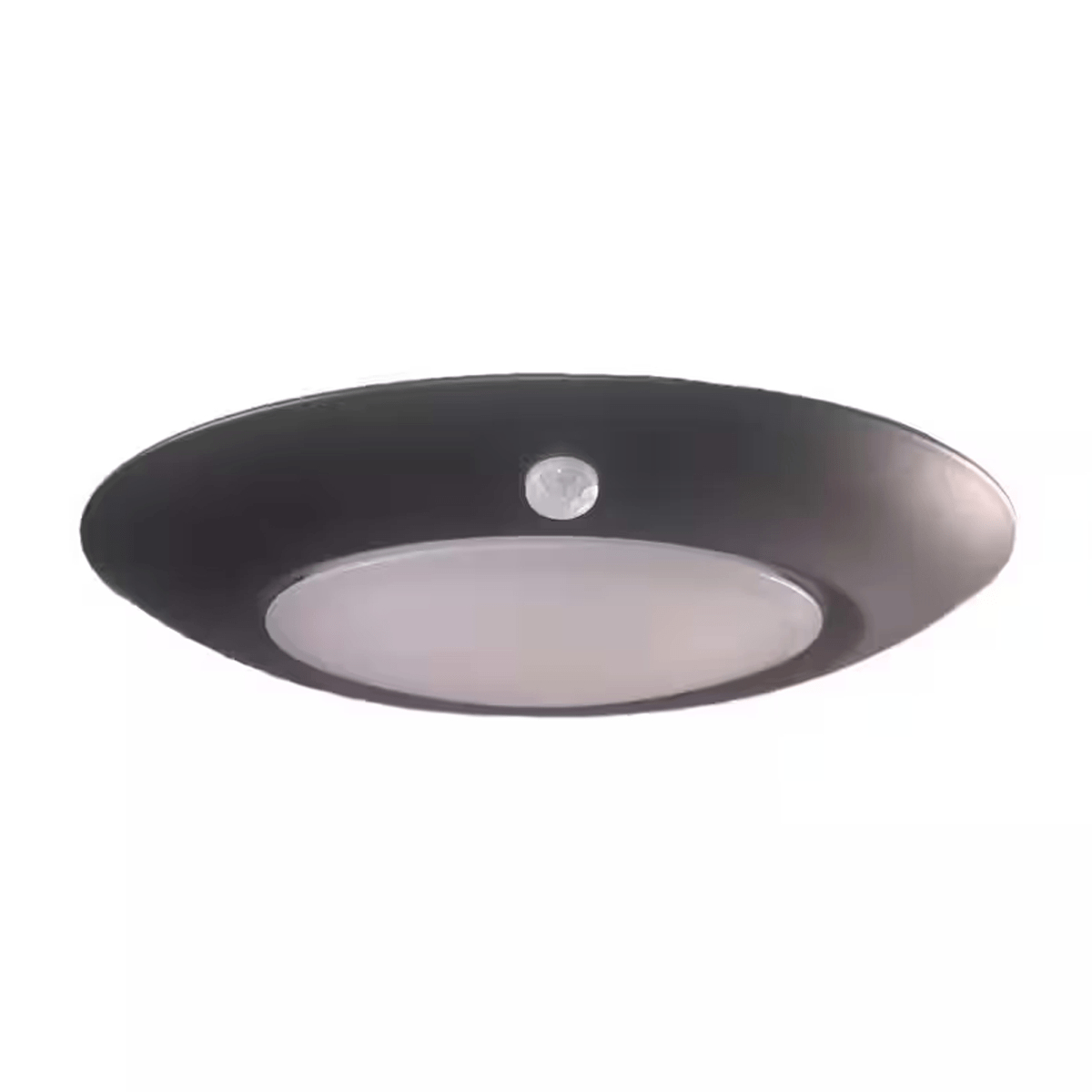 LED-6LM-BLK 3000K LED Disc Light - Black & White Opal Diffuser - 6 in.