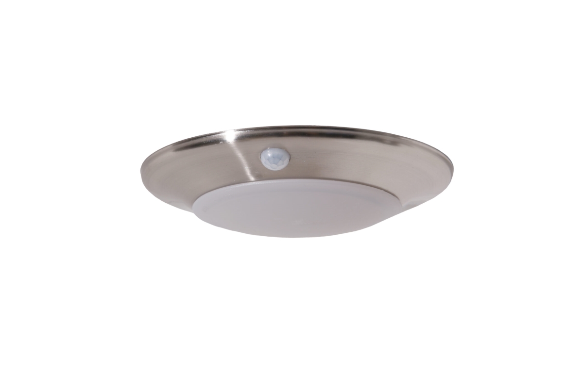 LED-M6L-BN 6 in. LED Disc Light - Brush Nickel & White Opal Diffuser - 3000K