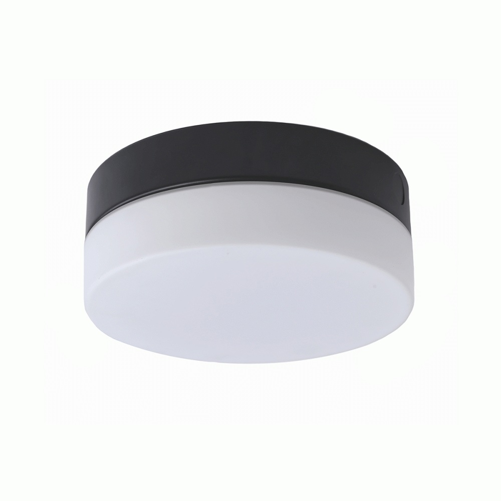LED-9-BK 9 in. LED Dimmable Flush Mount Drum Fixture - Black - 4000K