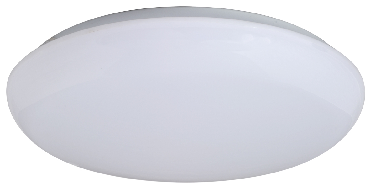 LED-R003L-W 19 in. LED Dimmable Shallow Cloud Fixture - Smooth White Diffuser - 3000K