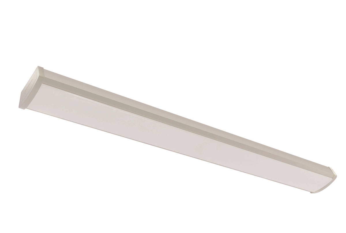 LED-W4 4 ft. 120V Dimmable LED Wraparound Fixture with Clear Prismatic Lens Slides From Either Side - 3000K & 4000K